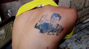 Tatuaje de Oswaldo Paya en la espalda de El Sexto- Foto de Ernesto Santana