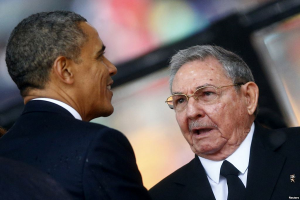 Presidentes de EEUU y Cuba en los funerales de Mandela