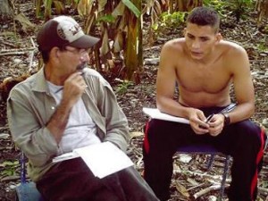 Alberto Mendez Castello entrevista a  Eliecer Avila (foto archivo)