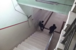 Escalera de Martha Beatriz Roque_dos mujeres policías_foto tomada de internet