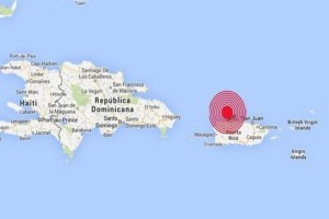 Terremoto mapa Puerto Rico Dominicana