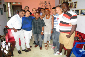 Miembros de Caribe Afirmativo en la sede del CIR - Foto cortesía de Leonardo Calvo