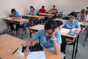Examen de ingreso a la universidad, Cuba_foto tomada de Internet