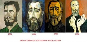Imágenes de Fidel Castro- Obra de Guayasimín