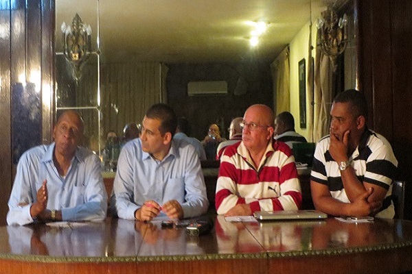 Foto 1 . Conferencia de prensa por los Lideres opositores cubanos