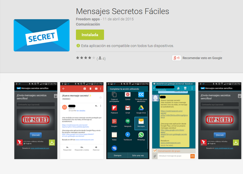 Mensajes Secretos Faciles App