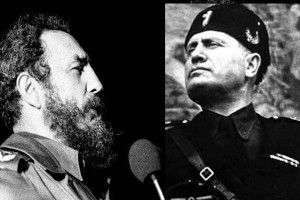 Castro-Mussolini- Foto tomada de internet