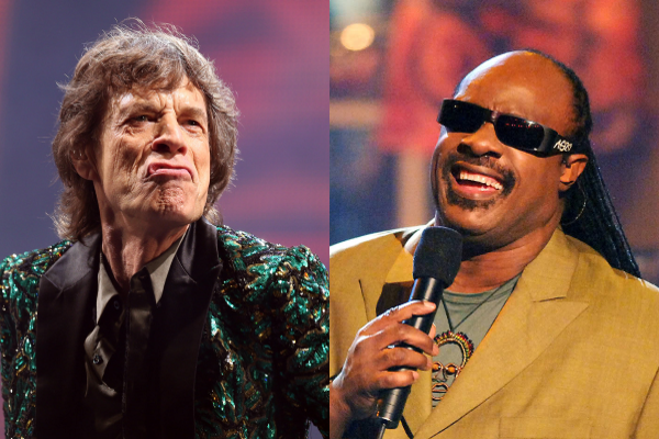 Mick Jagger y Stevie Wonder 