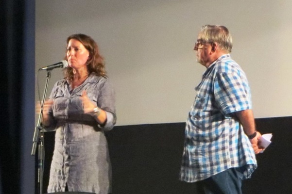 Catherine Murphy y Luciano Castillo, director de la Cinemateca (foto del autor)