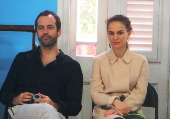Benjamin Millepied y Natalie Portman en visita al BNC (foto del autor)