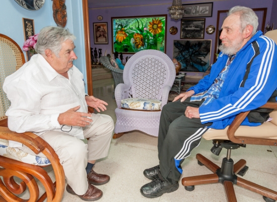 Reunión entre Mujica y Castro en 2014 (foto: cubadebate.cu)