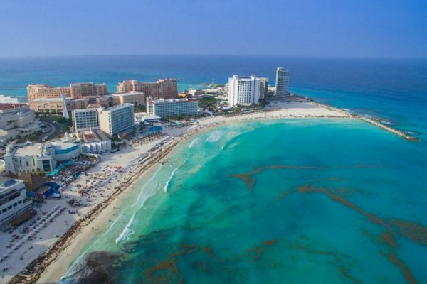 Vista aérea de la zona hotelera de Cancún, México (Flickr)
