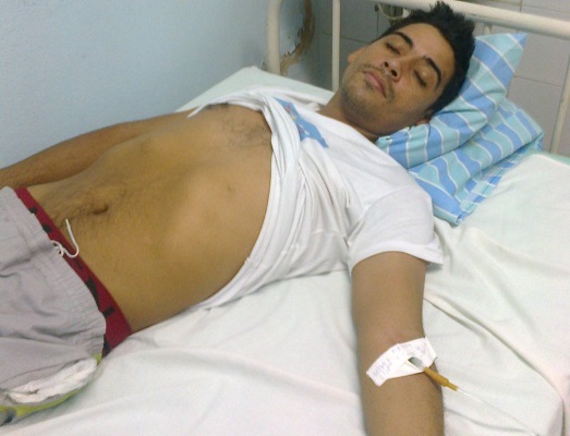 Carlos Amel Oliva, antes de que se agravase su estado tras casi cuatro semanas de huelga de hambre (Twitter)