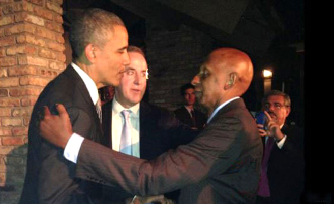 Obama y Fariñas en un encuentro en Miami, en 2013 (Foto: Martí Noticias)