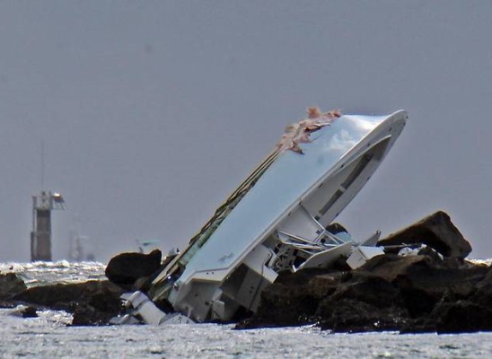 El bote donde iba Fernández. En el accidente murieron otras dos personas (Foto: El Nuevo Herald)
