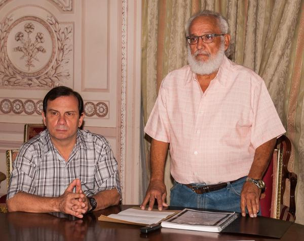 Andrés Gómez (d), Coordinador Nacional de la Brigada Antonio Maceo, radicada en Miami, y Fernando González, espía liberado en 2014 por Barack Obama (ACN)