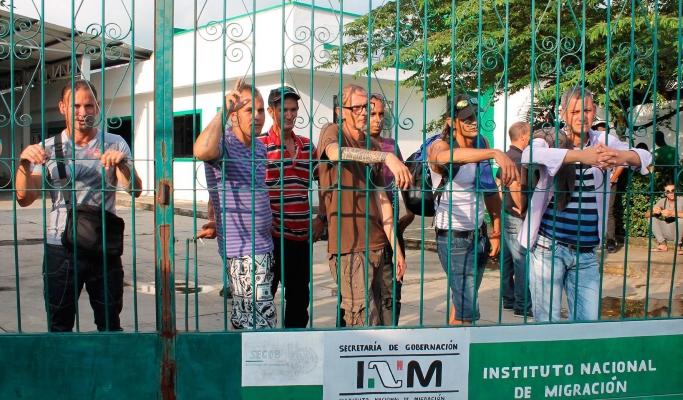 Cubanos en estación migratoria en México (Foto: VICE News/Archivo)