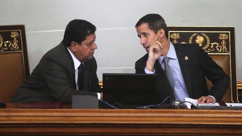 Edgar Zambrano junto a Juan Guaidó 