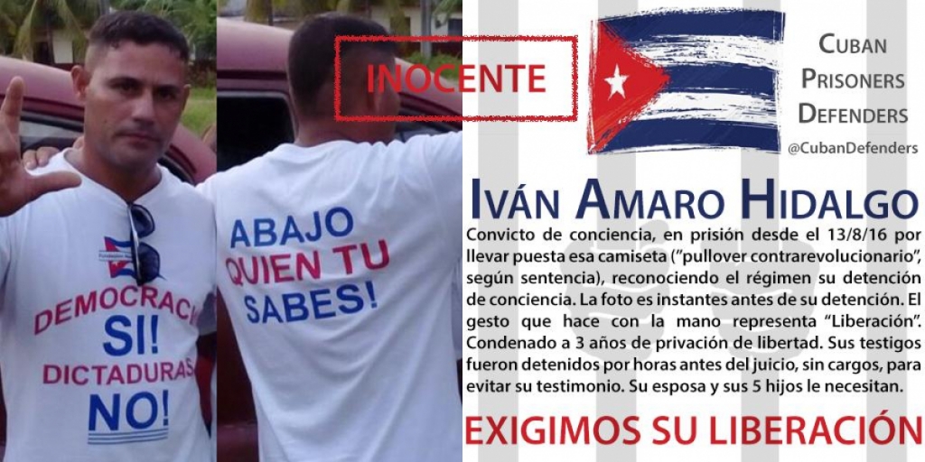 Cuba Preso político Iván Amaro Hidalgo