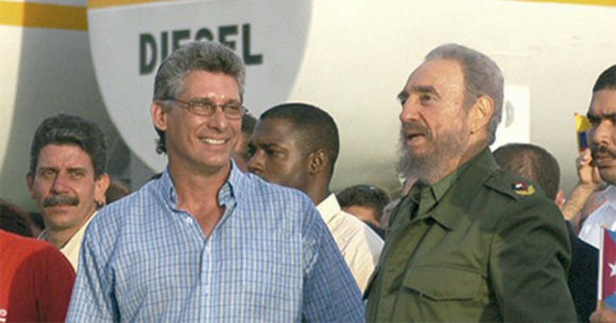 Miguel Díaz-Canel y Fidel Castro Cuba