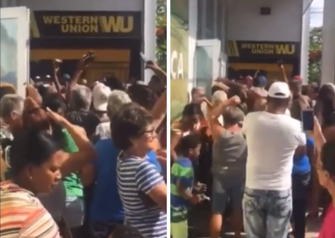 Cubanos pelean frente a tienda en La Habana para comprar toallitas húmedas
