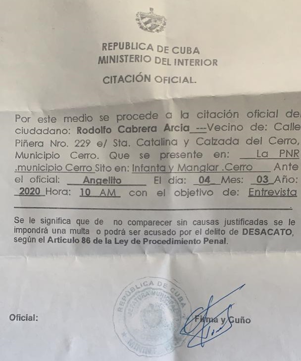 Cuba rudy cabrera periodista periodismo independiente censura represión