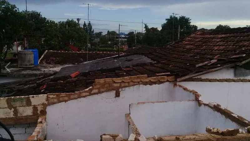 Efectos del tornado en San Nicolás de Bari