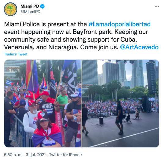 cubanos protestas Miami