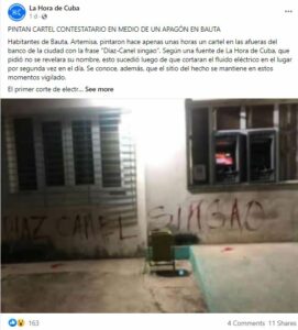 graffiti, Diaz-Canel, Cuba, blackouts