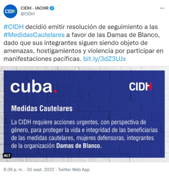CIDH Cuba Damas de Blanco
