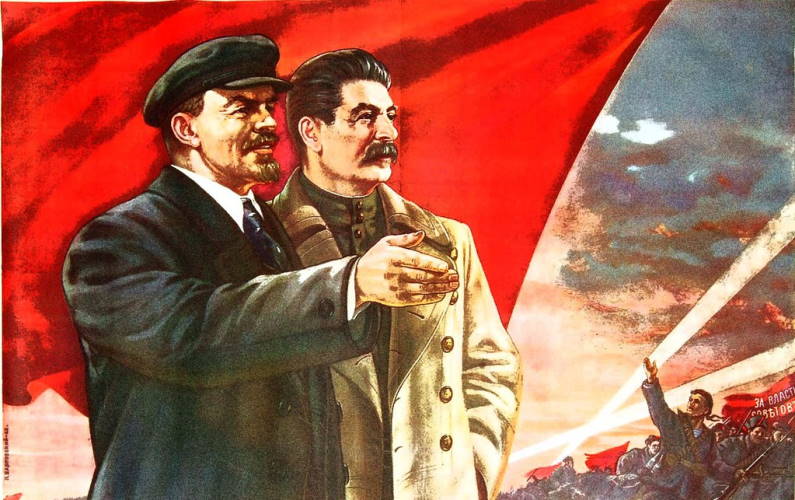 Vladímir Lenin y José Stalin