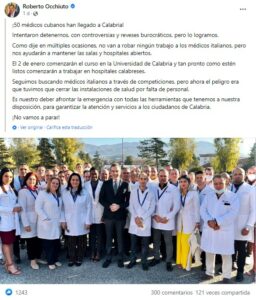 médicos, cubanos, Calabria
