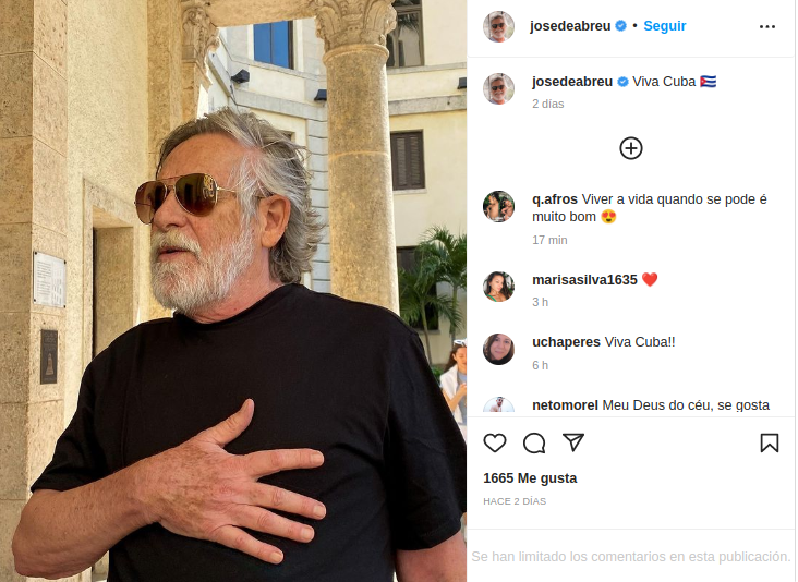 De Abreu, actor brasileño, está en Cuba