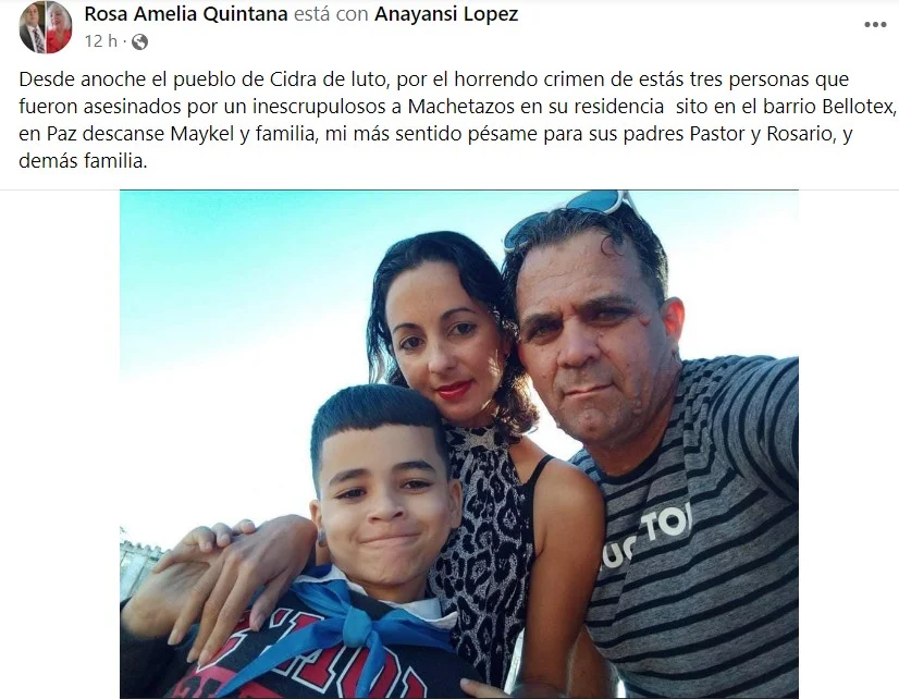 What happened to the family murdered in Matanzas?