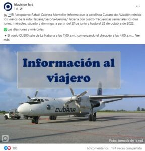 Cuba, Cubana de Aviación