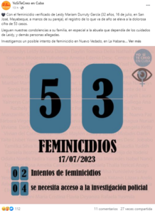 feminicidio, Cuba