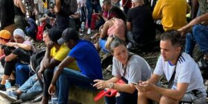 Migrantes cubanos en Tapachula, México