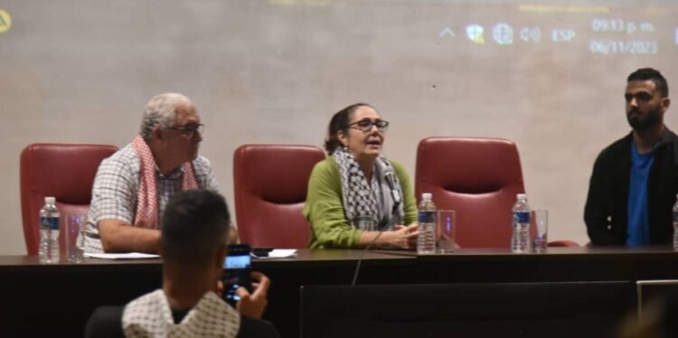 Mariela Castro Espín, en un acto de condena a Israel organizado por la Universidad de La Habana