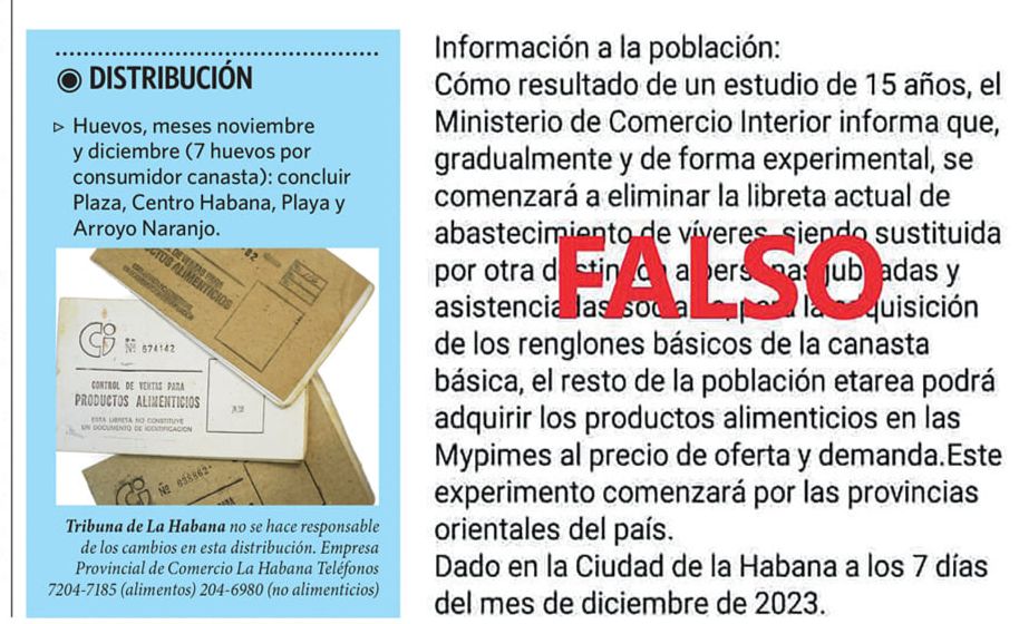 Nota aparecida en la edición impresa del 10 de diciembre del medio oficial 'Tribuna de La Habana'