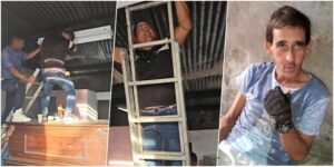 Labores de reparación en la vivienda de Fernando Conde Fernández
