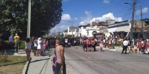 Protesta en Santiago de Cuba el pasado domingo 17 de marzo