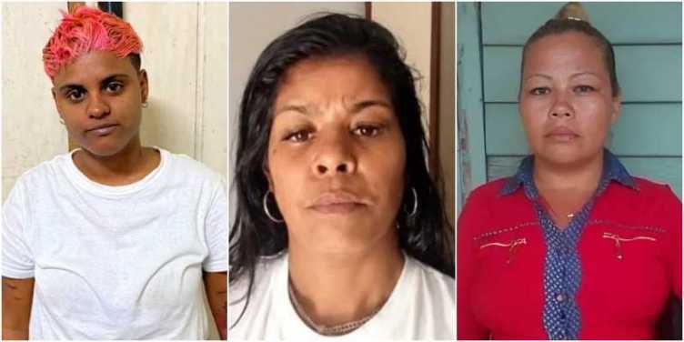 De izquierda a derecha, Yunaiky Linares Rodríguez, Wendolín Campuzano Almaguer y Yaquelín García Jaén