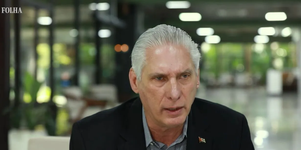 Díaz-Canel en entrevista con Folha