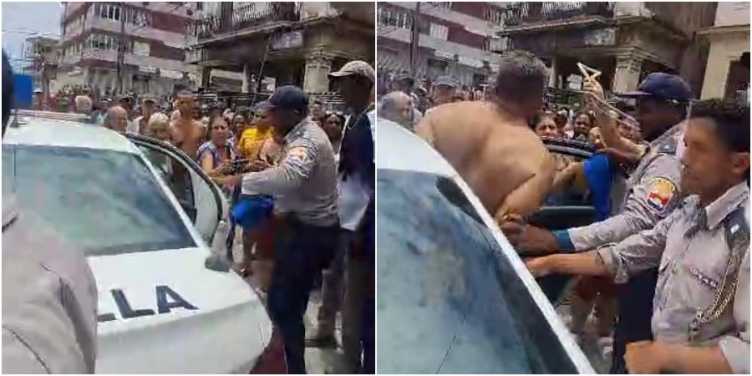 Momento en que la Policía arresta a dos de los sospechosos