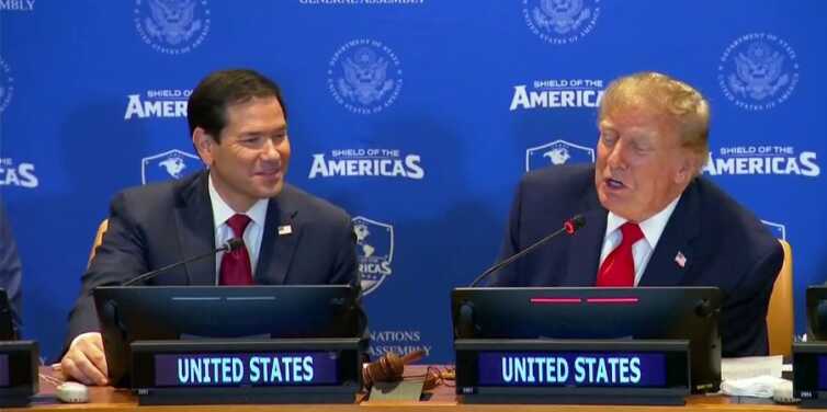 Marco Rubio y Donald Trump este martes 22 de septiembre