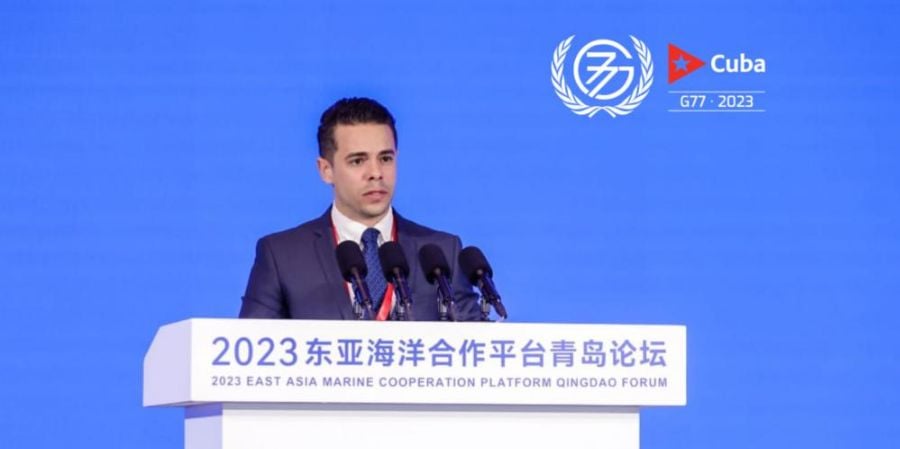Richard Tur de la Concepción en la ceremonia de apertura del Foro de Qingdao de la Plataforma de Cooperación Marítima de Asia Oriental de 2023